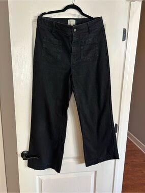 Sezane Black Wide-Leg Jeans